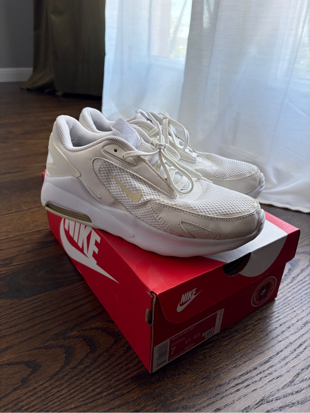 Nike Air Max Bolt Men’s Size 7 White CU4151-104 w/ Box